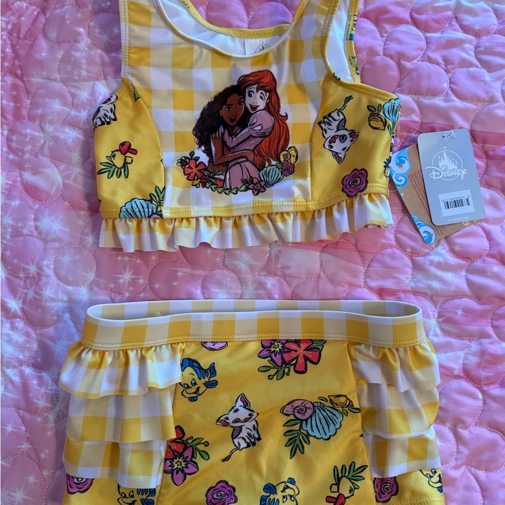🚫SOLD🚫Disney Yellow and Pink Princess Swimsuit